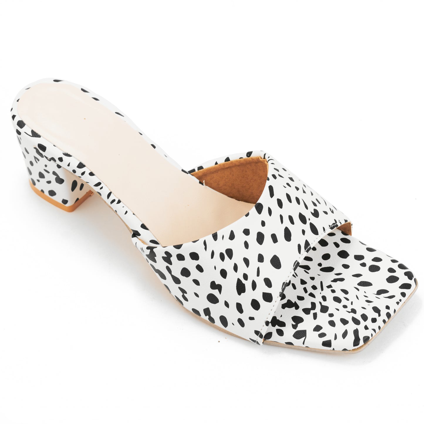 RAVIS Fierce Print Block Heels – Trendy Animal Pattern Slip-On for Women