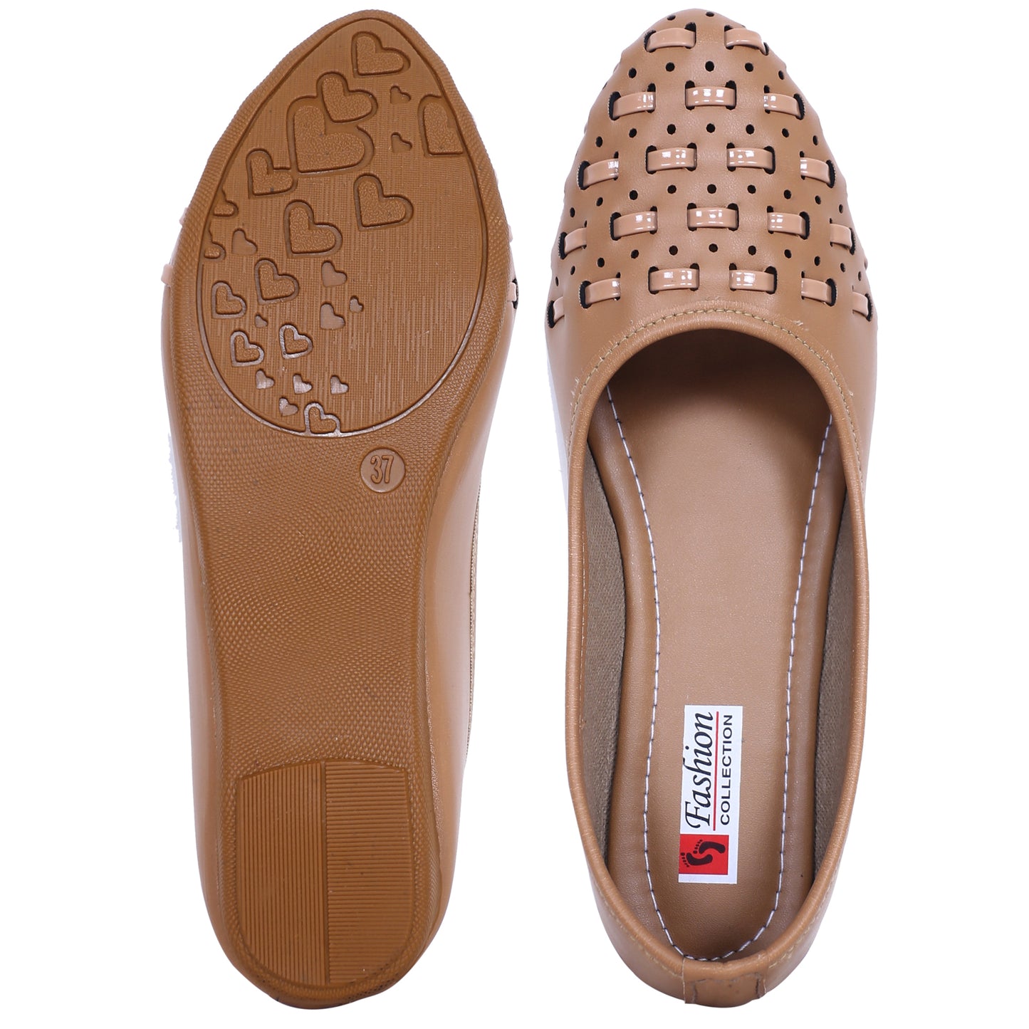 Stylish Cutwork Ballerina Flats for Women – Soft Sole, Office & Daily Wear