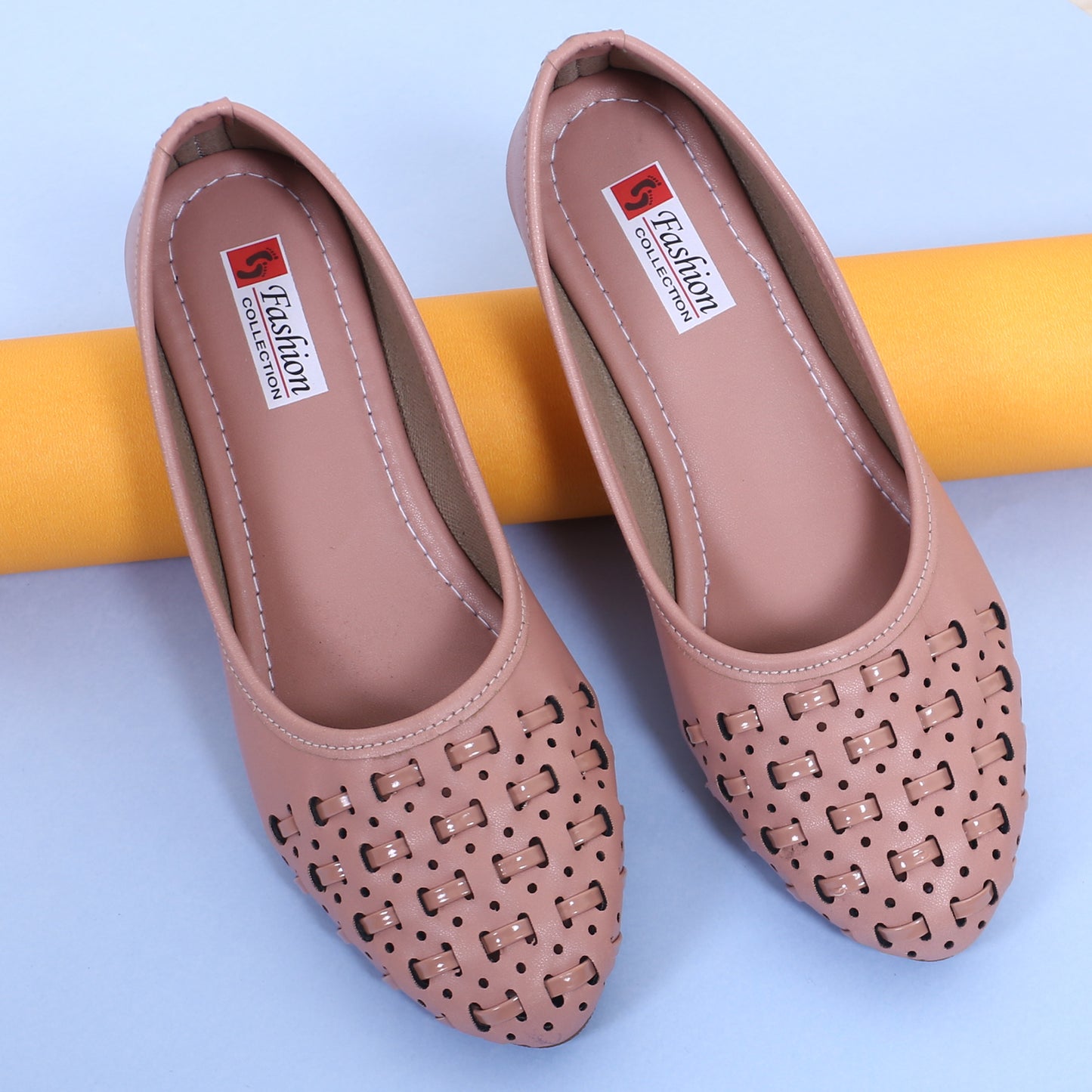 Stylish Cutwork Ballerina Flats for Women – Soft Sole, Office & Daily Wear