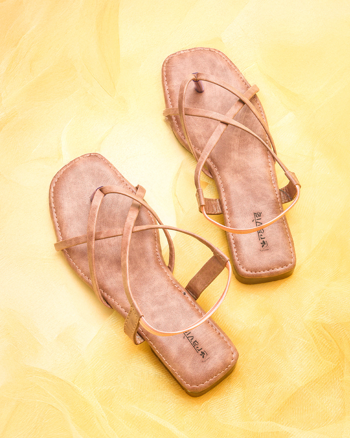 Ravis Triple Elastic Strap Criss-Cross Flats – Stylish Comfort for Everyday