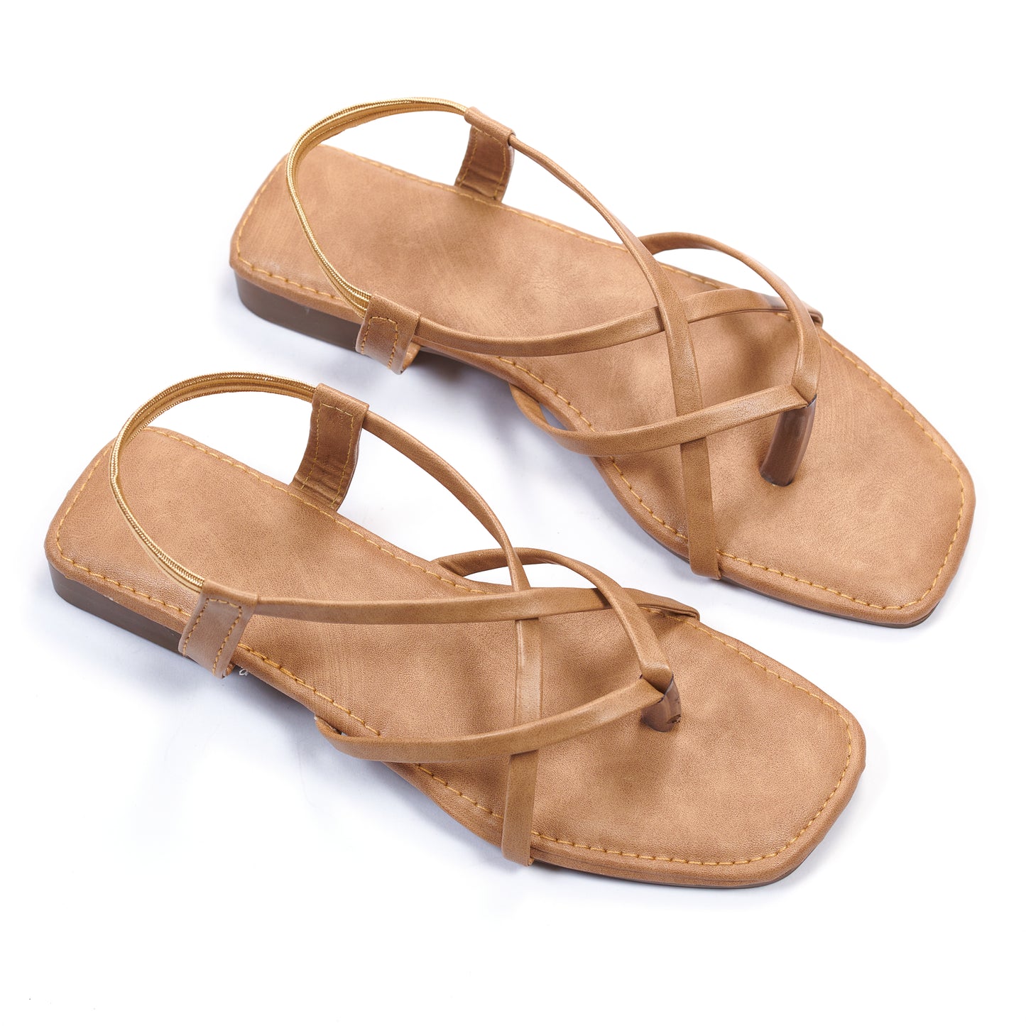 Ravis Triple Elastic Strap Criss-Cross Flats – Stylish Comfort for Everyday