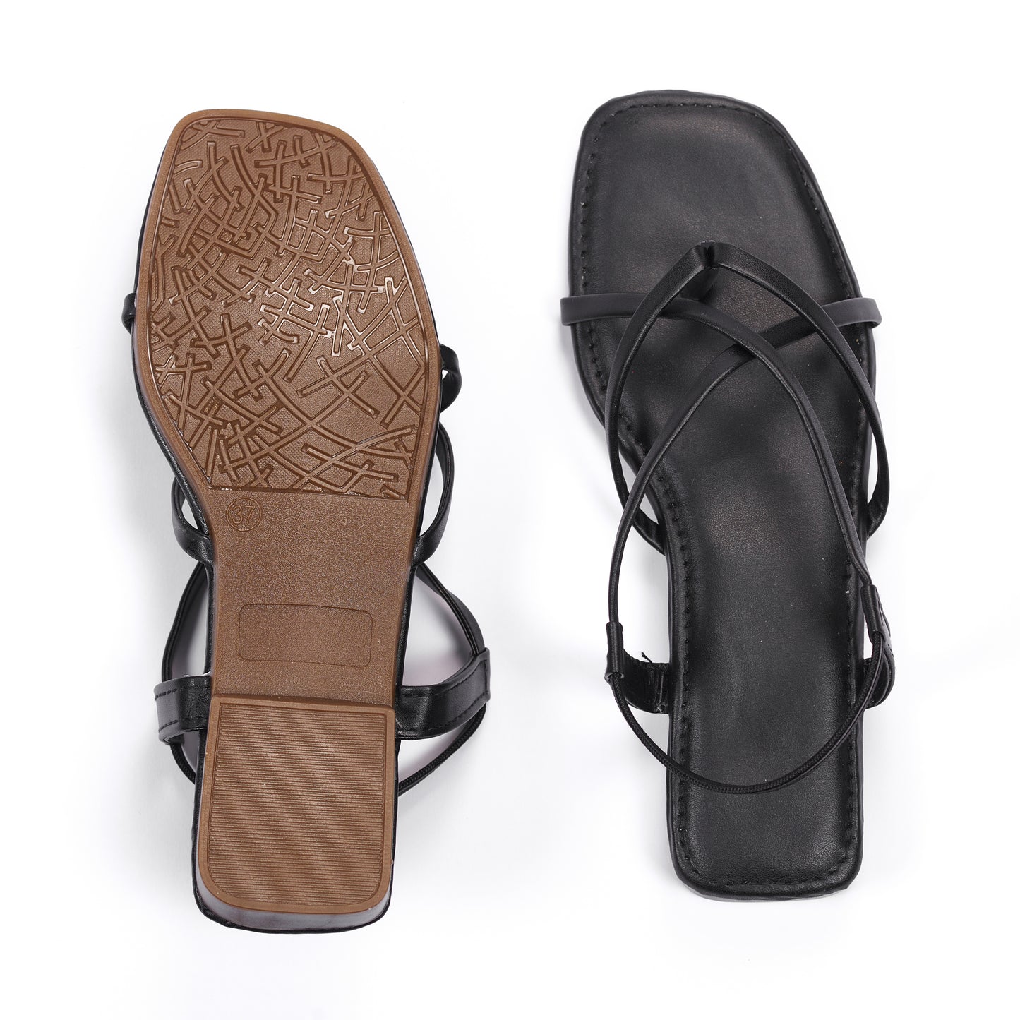 Ravis Triple Elastic Strap Criss-Cross Flats – Stylish Comfort for Everyday