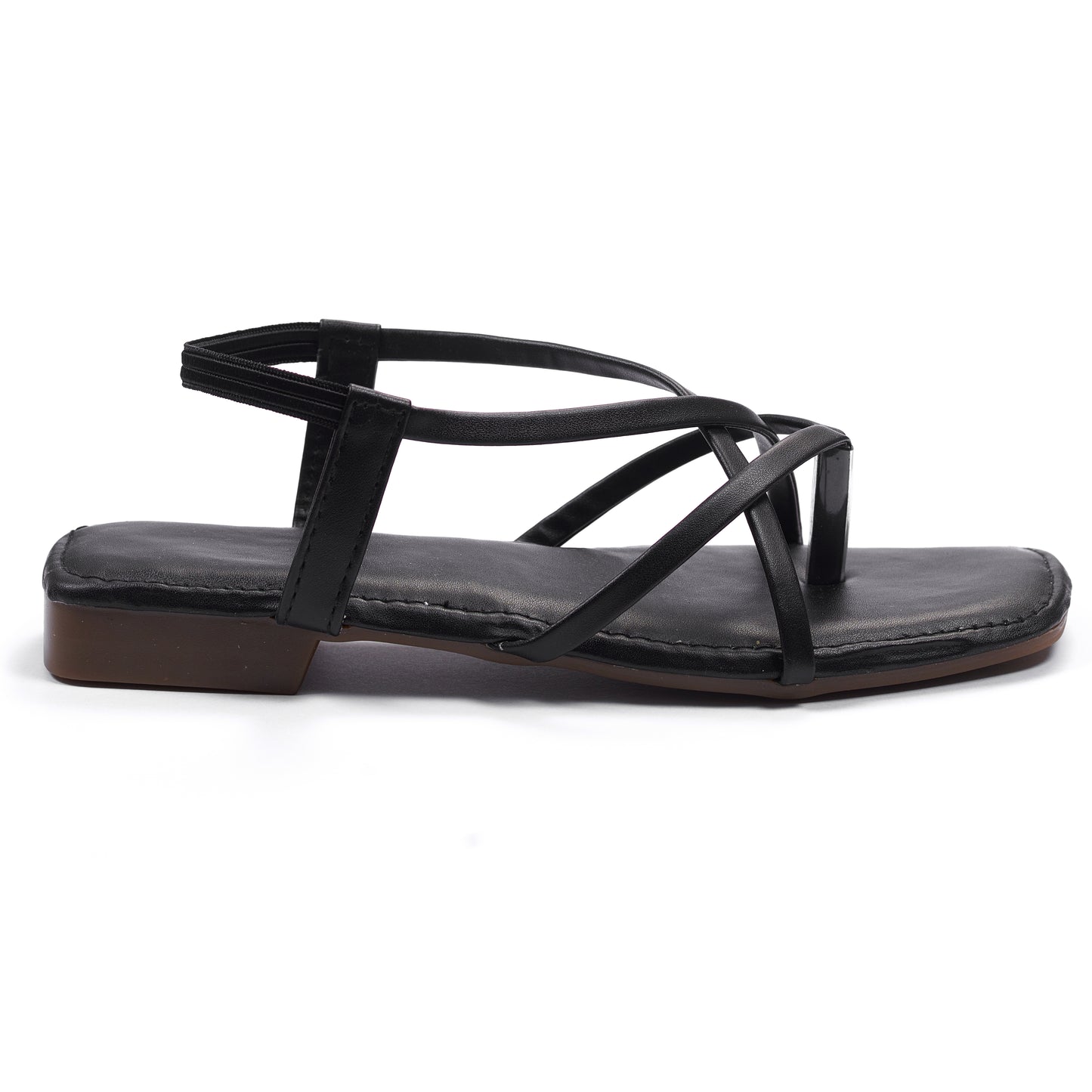 Ravis Triple Elastic Strap Criss-Cross Flats – Stylish Comfort for Everyday
