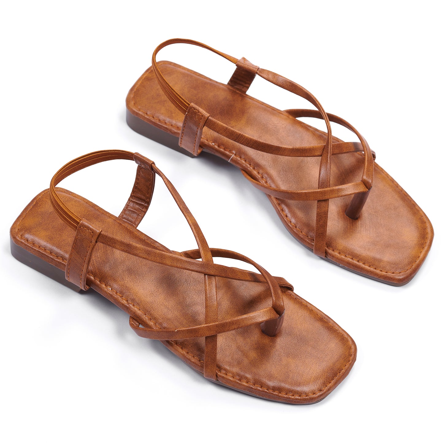 Ravis Triple Elastic Strap Criss-Cross Flats – Stylish Comfort for Everyday