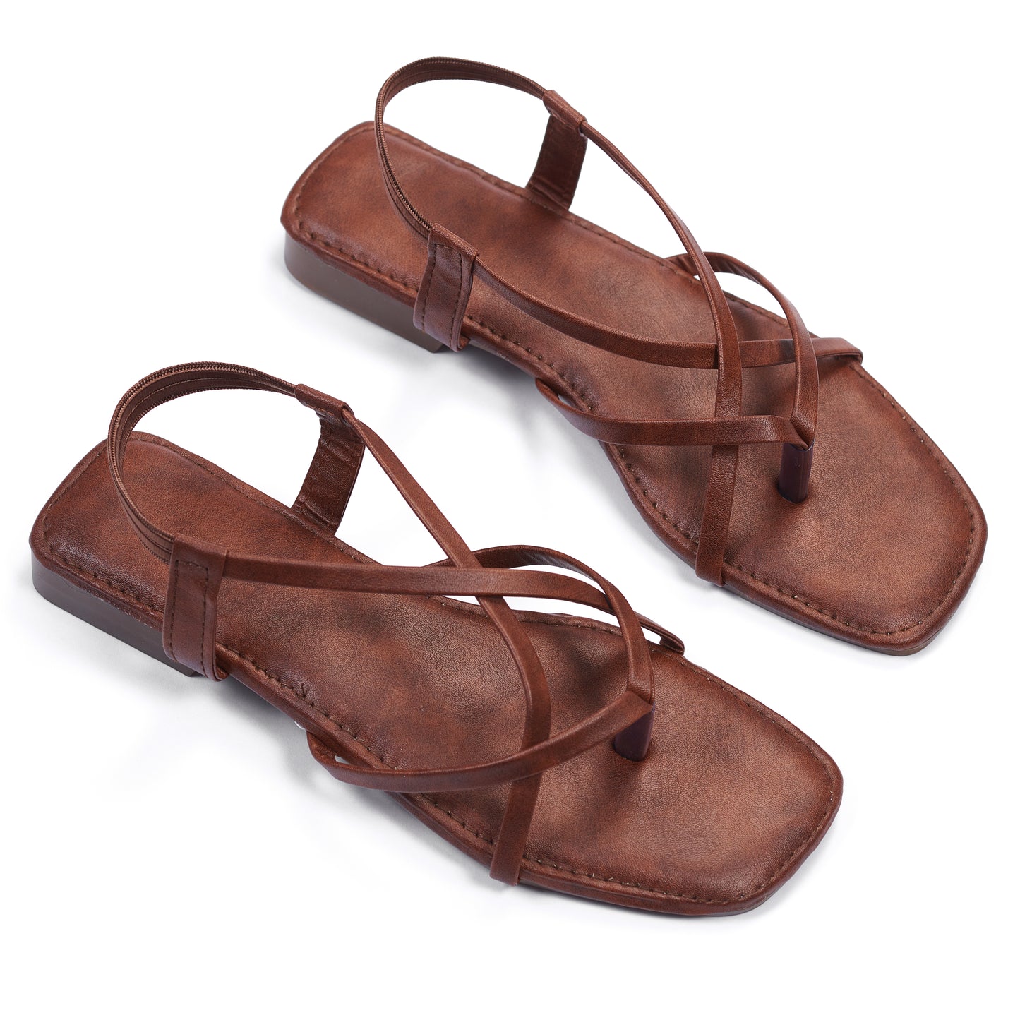 Ravis Triple Elastic Strap Criss-Cross Flats – Stylish Comfort for Everyday