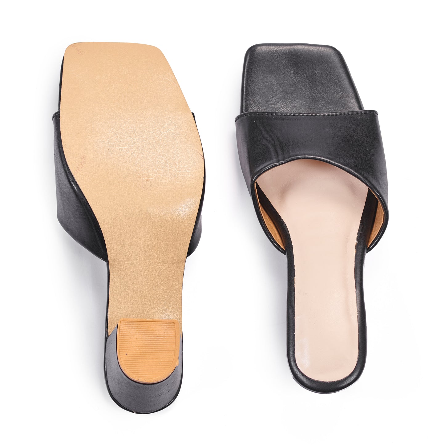 RAVIS Sleek Square-Toe Block Heels