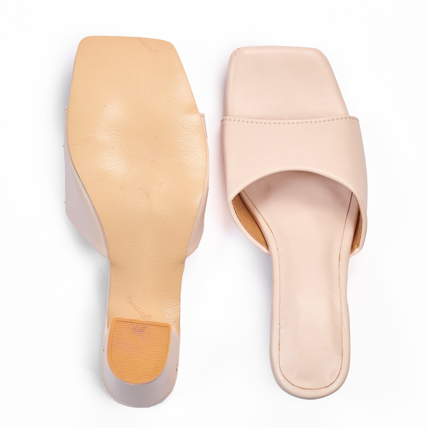 RAVIS Sleek Square-Toe Block Heels