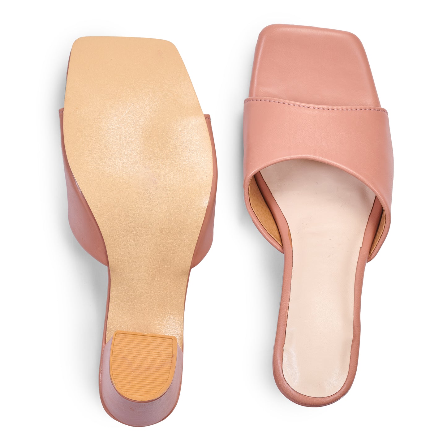 RAVIS Sleek Square-Toe Block Heels