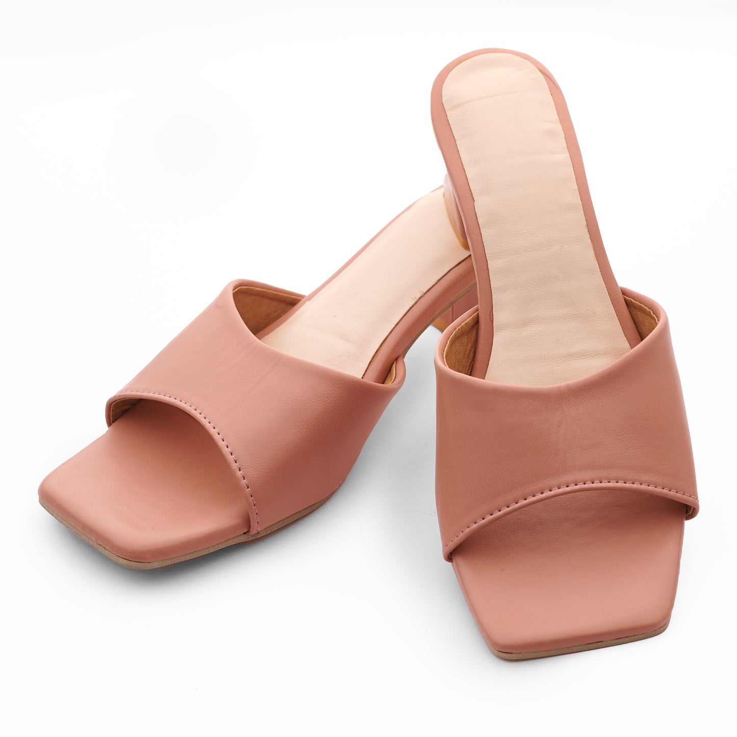 RAVIS Sleek Square-Toe Block Heels