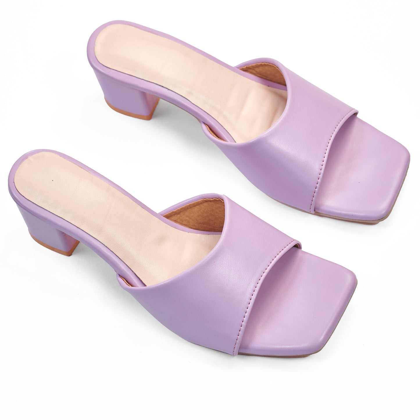 RAVIS Sleek Square-Toe Block Heels