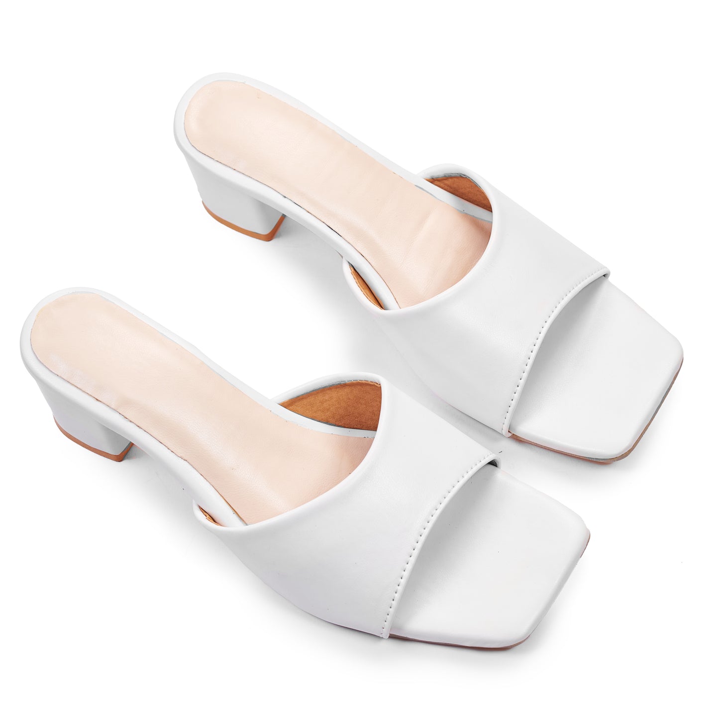 RAVIS Sleek Square-Toe Block Heels