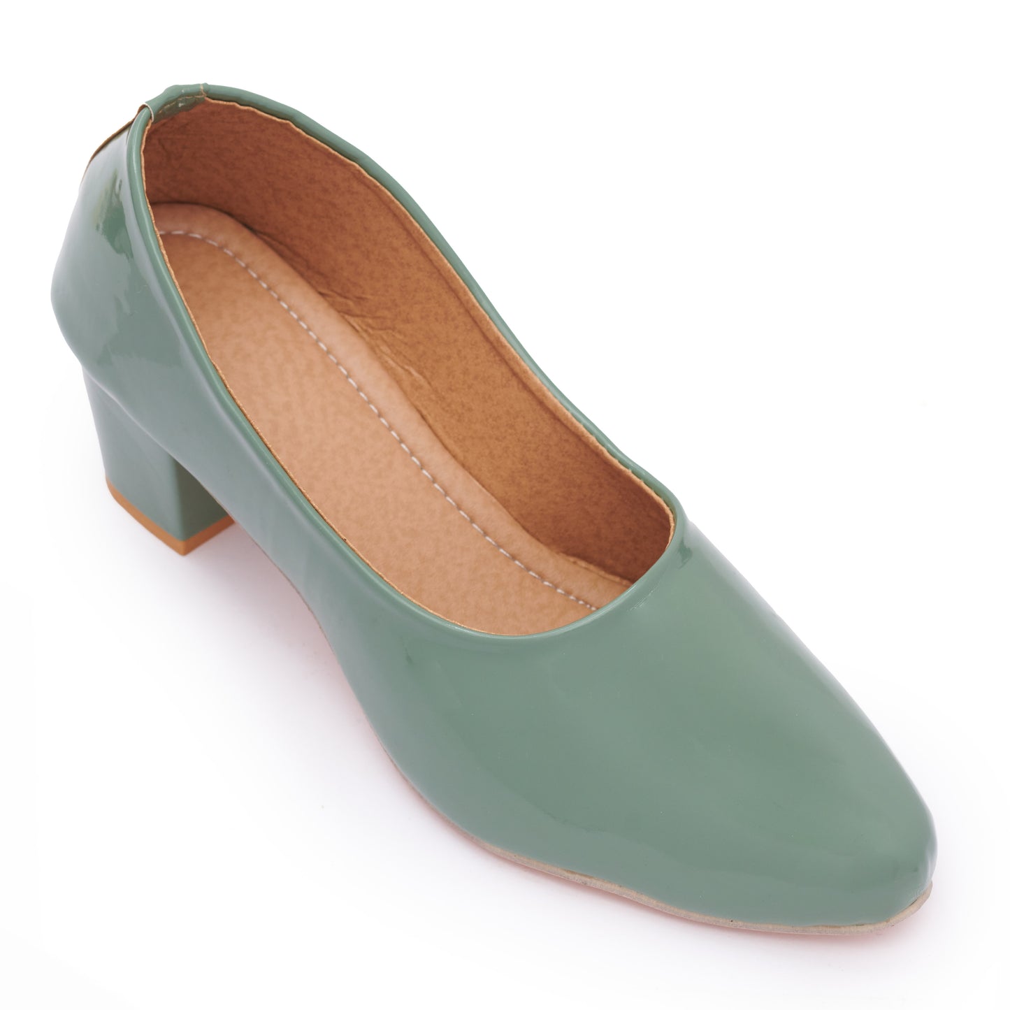 RAVIS Classic Block Heel Pumps – Elegant Closed-Toe Slip-Ons for Women