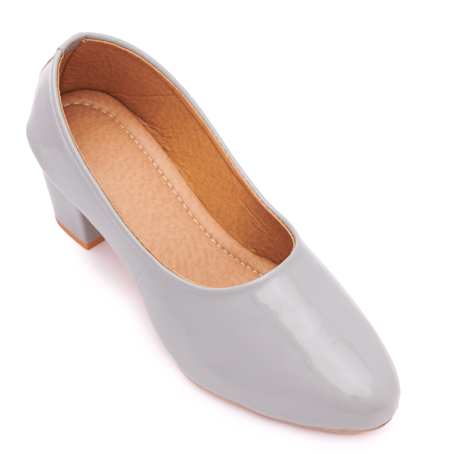 RAVIS Classic Block Heel Pumps – Elegant Closed-Toe Slip-Ons for Women