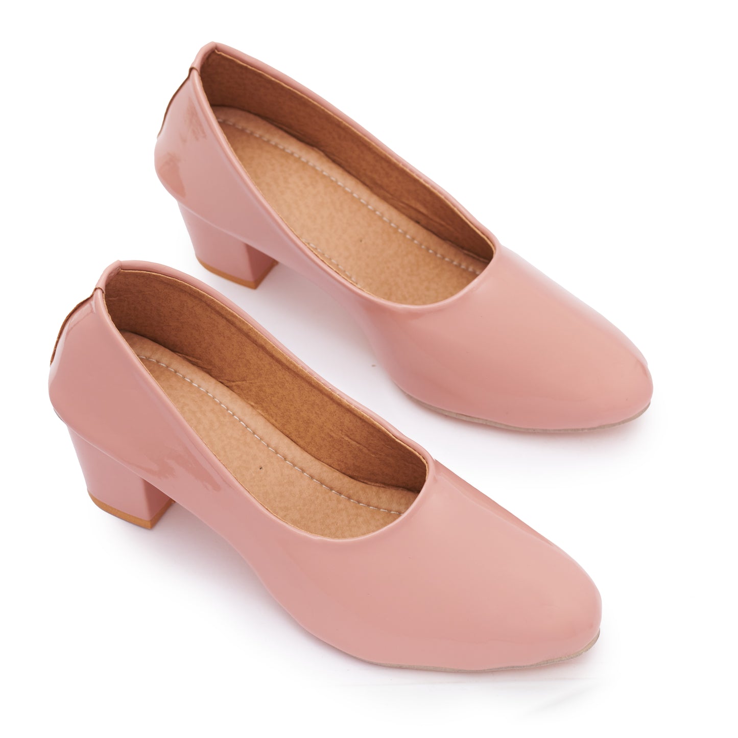 RAVIS Classic Block Heel Pumps – Elegant Closed-Toe Slip-Ons for Women