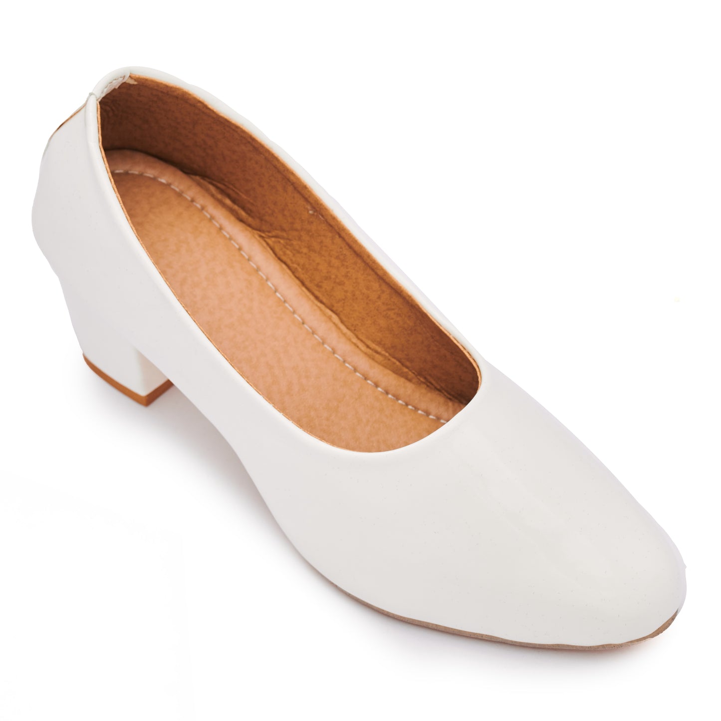 RAVIS Classic Block Heel Pumps – Elegant Closed-Toe Slip-Ons for Women