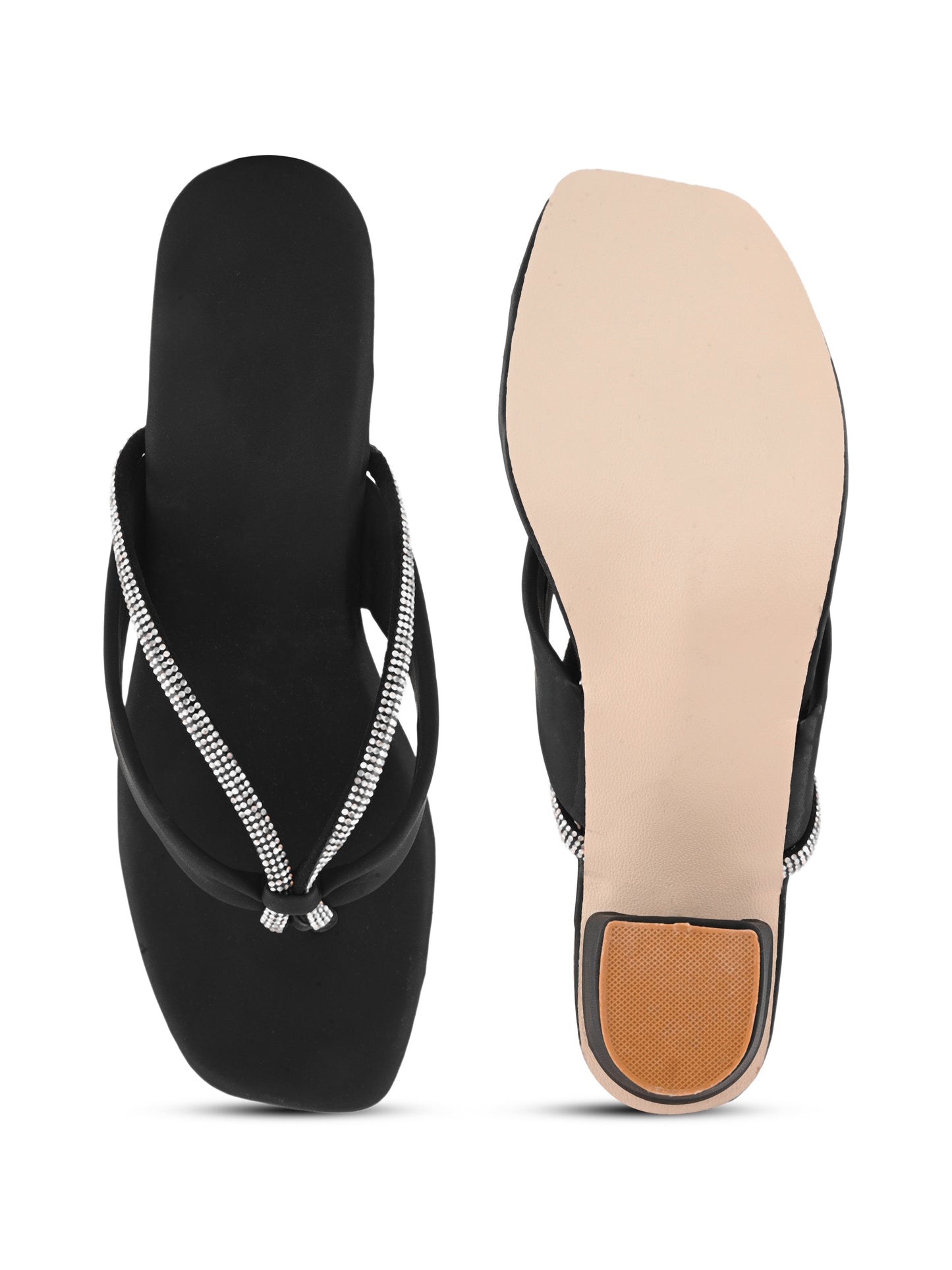 Ravis v shape chain heel