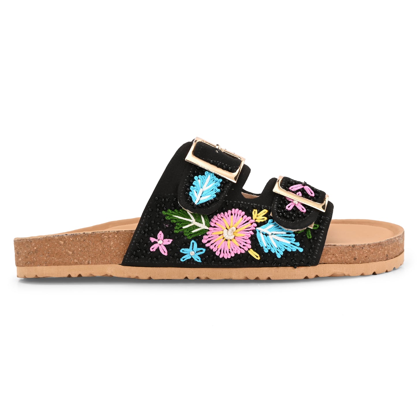RAVIS Boho Bloom Buckle Sliders