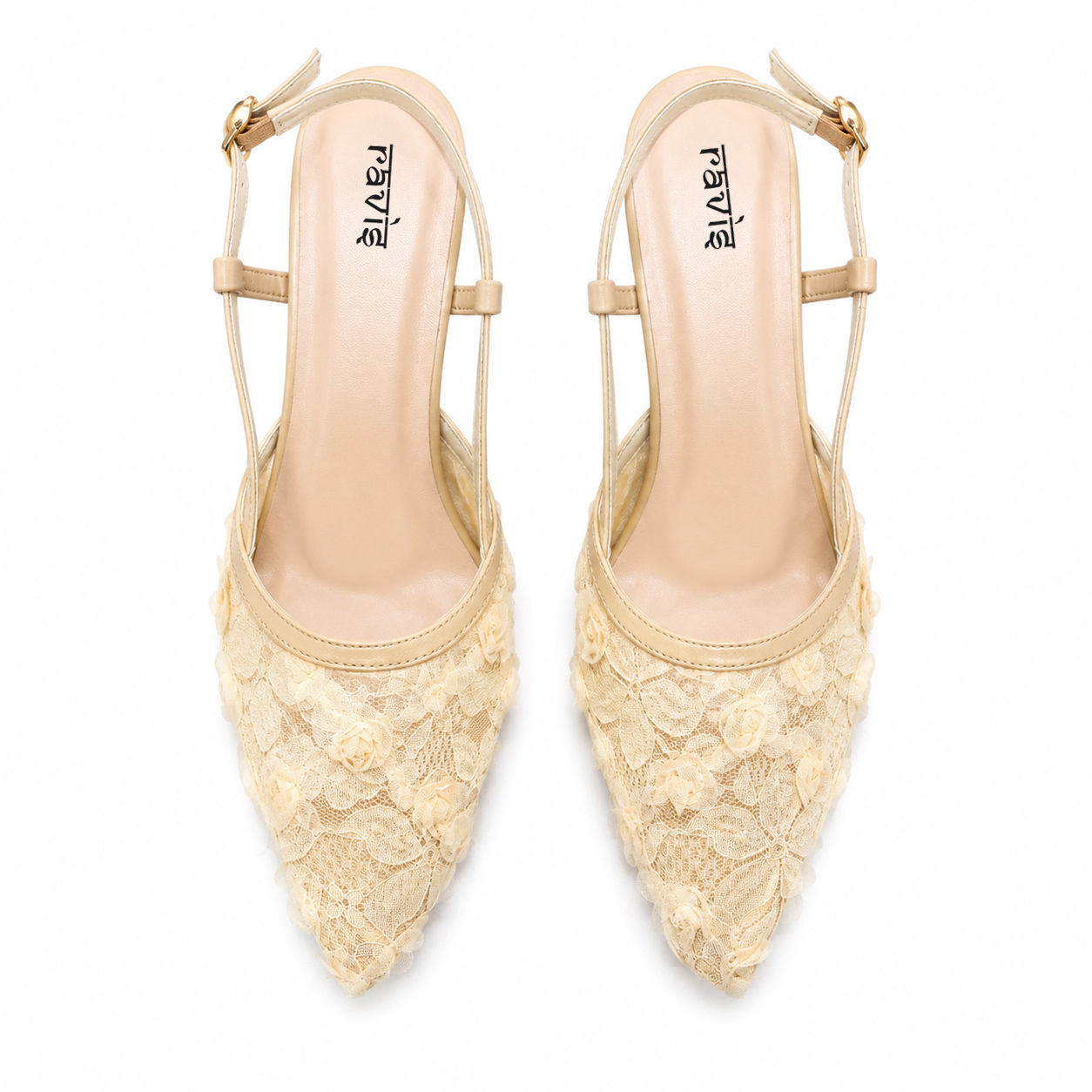 Beige | Rose Slingbling Heel05