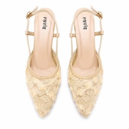 Beige | Rose Slingbling Heel05