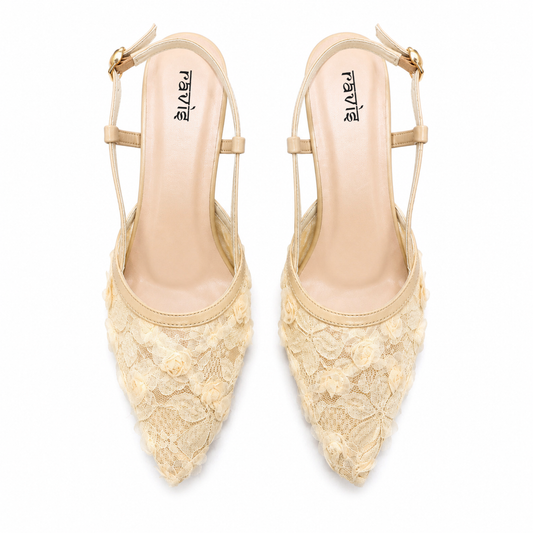 Beige | Rose Slingbling Heel05
