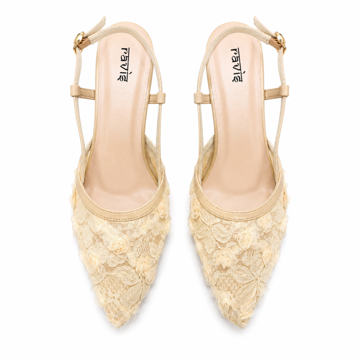 Beige | Rose Slingbling Heel05