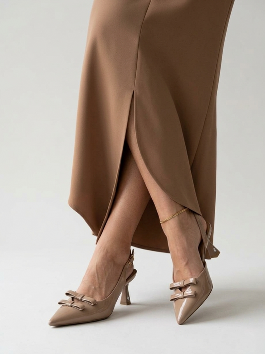 Beige | Charm Point Heels