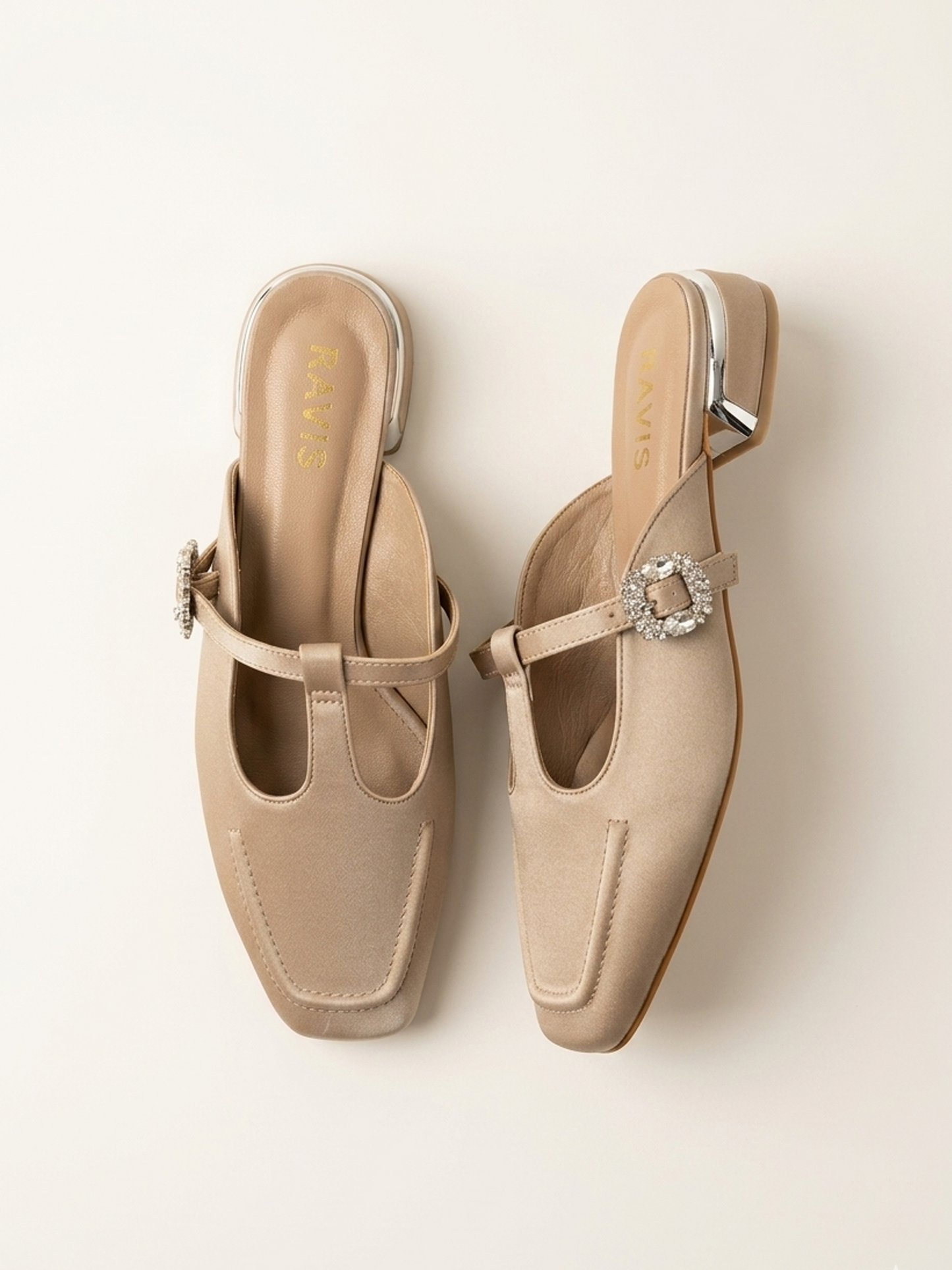 Beige | Crystal Muse Loafers