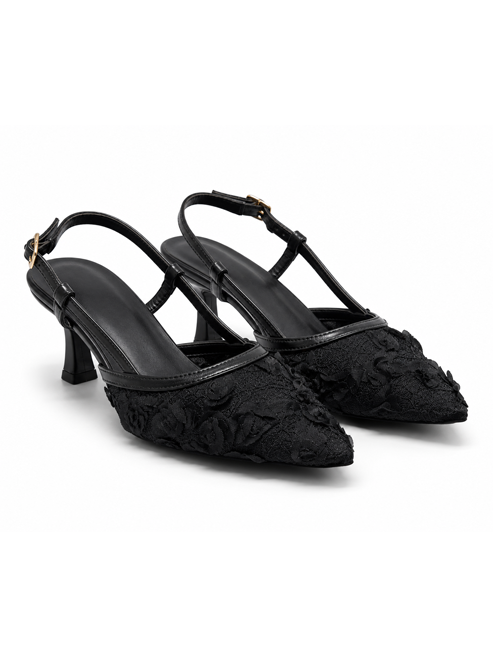 Black | Rose Slingbling Heel06