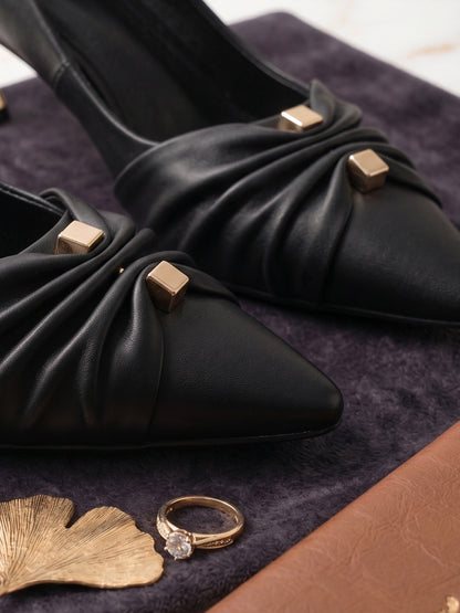 Black | Twist Charm Heels