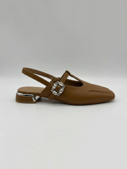 Brown | Crystal Muse Loafers