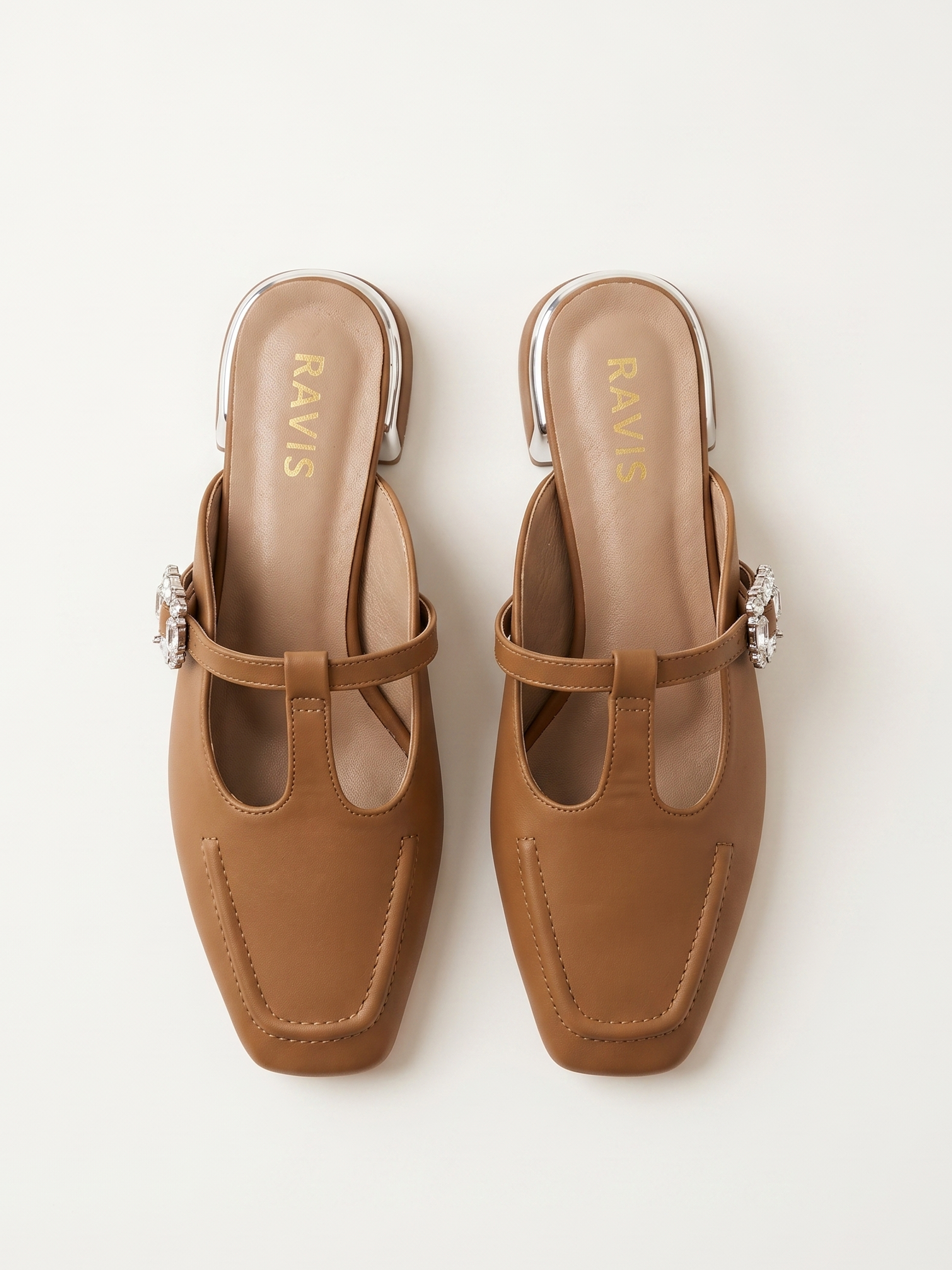 Brown | Crystal Muse Loafers