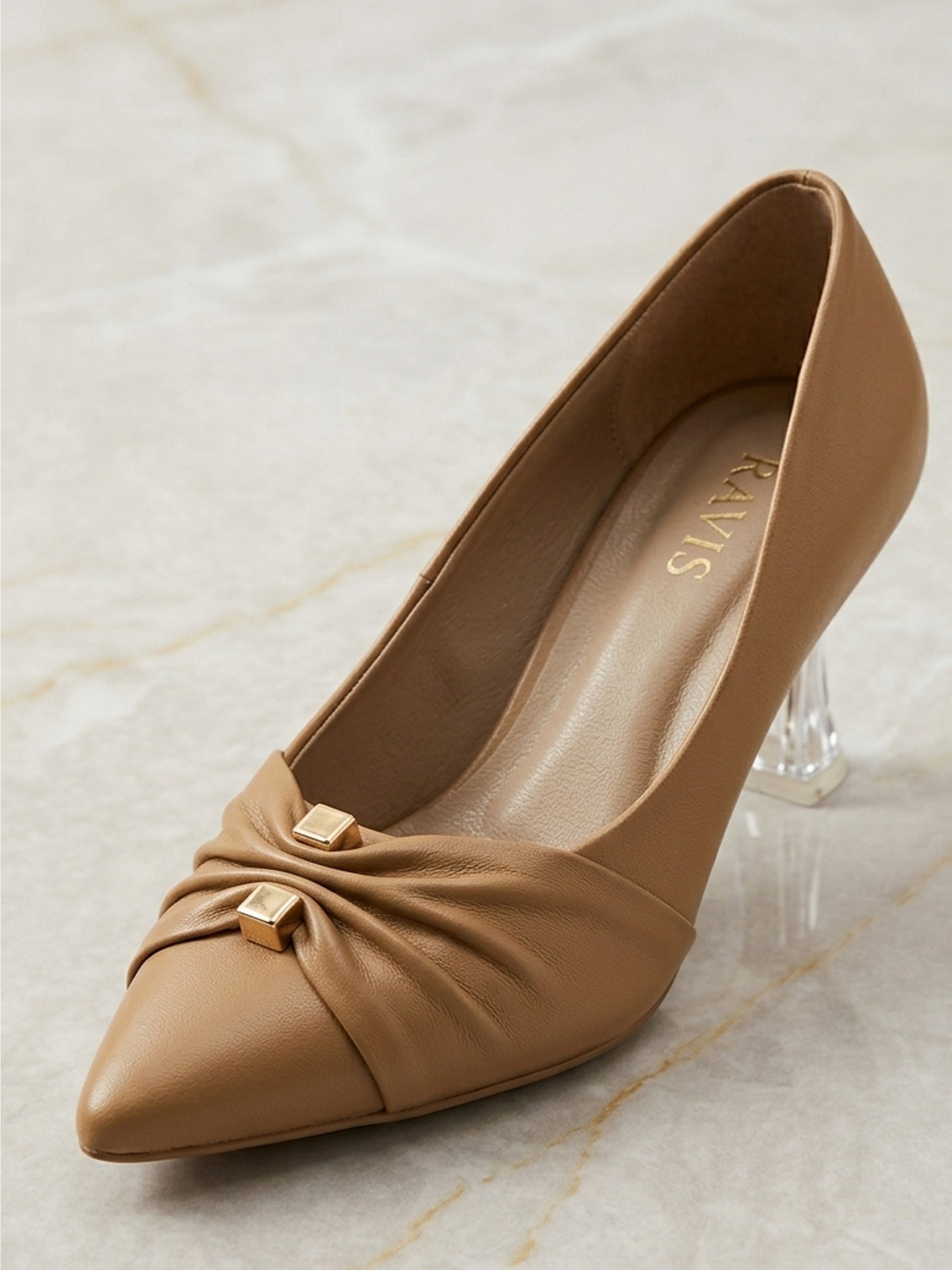 Brown | Twist Charm Heels