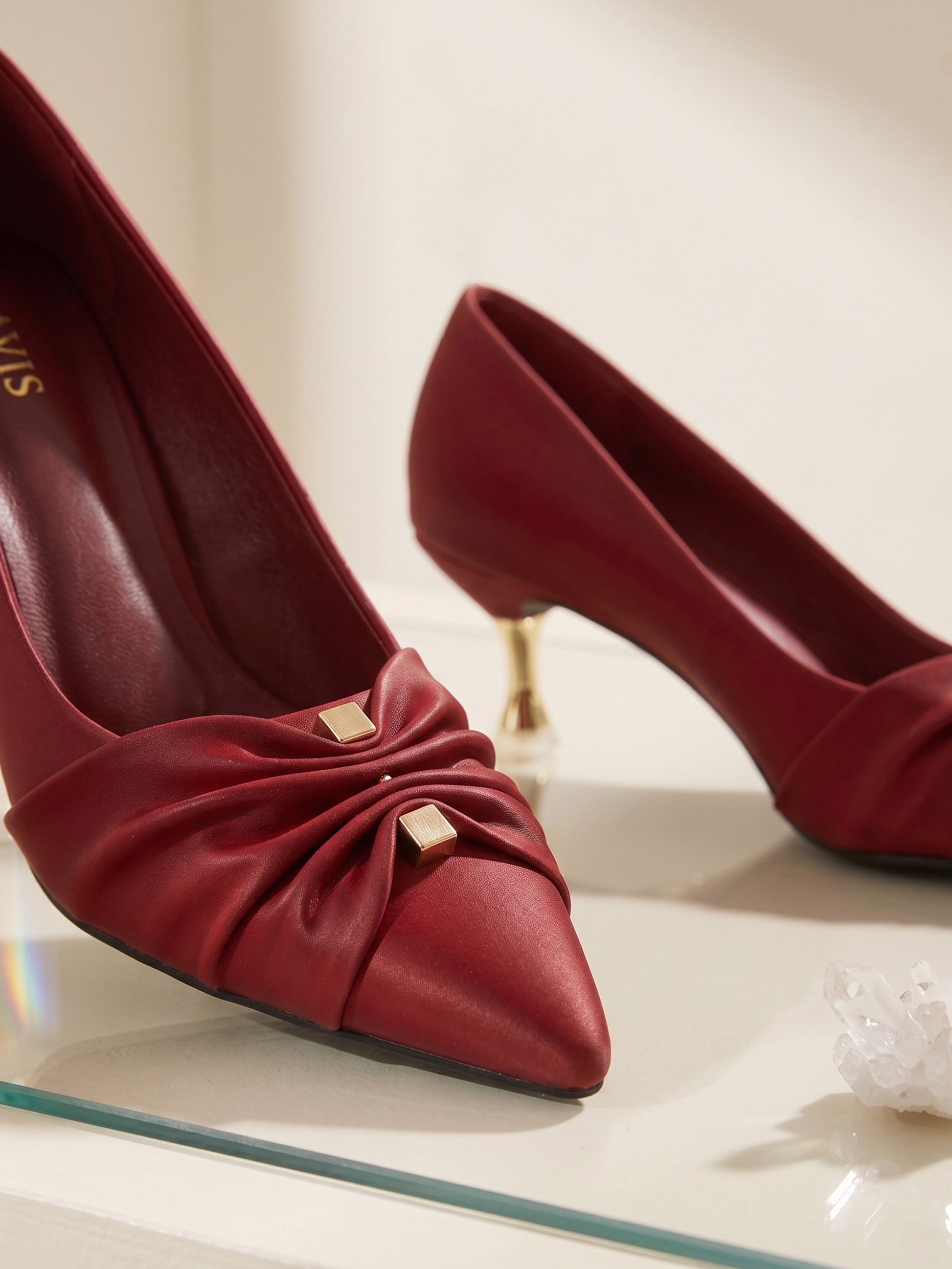 Mehroon | Twist Charm Heels