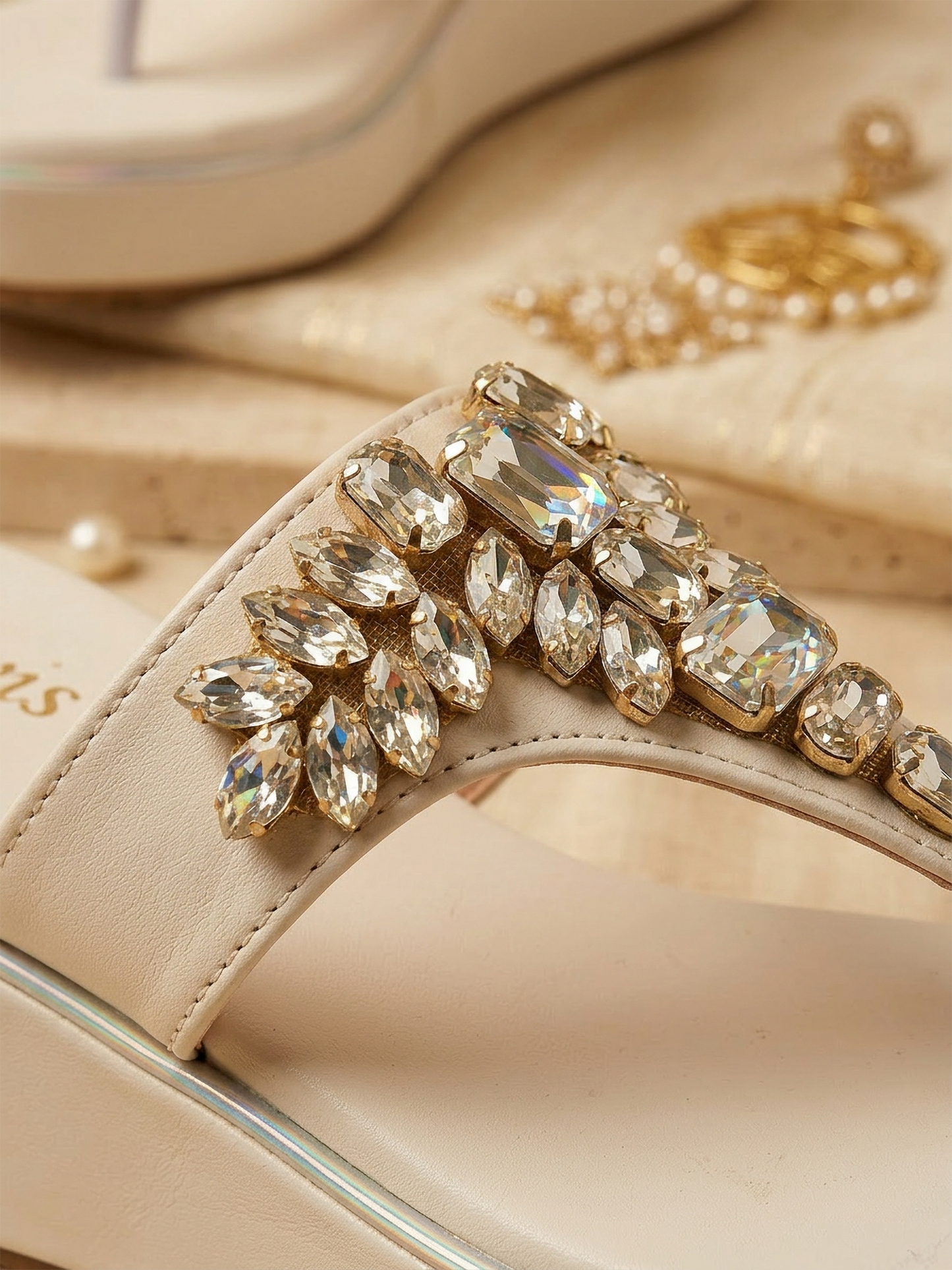 Royal Spark Embellished Wedges
