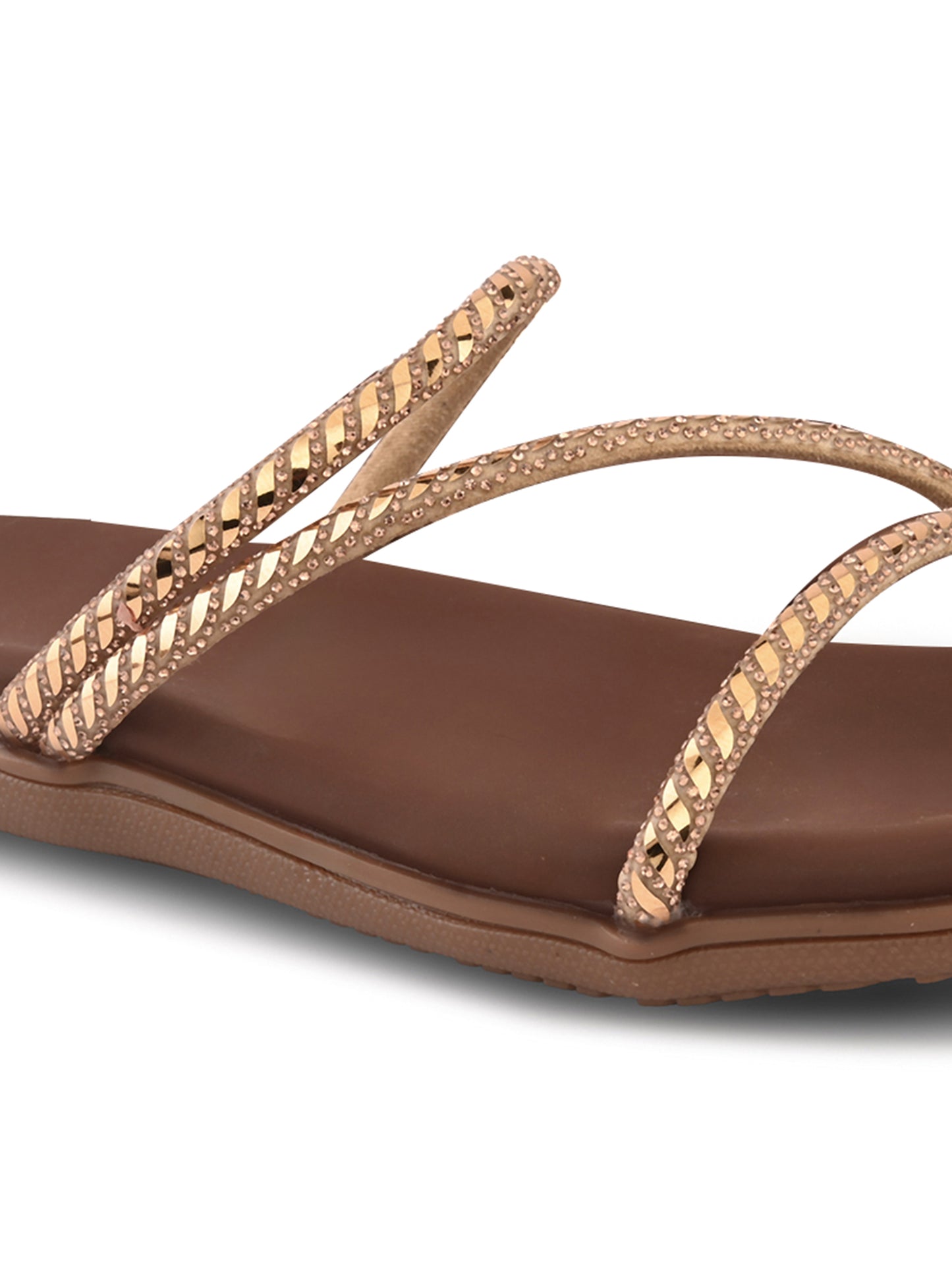 Brown Ravis Z Strap Slipper for Women Lifestyle Shot Ravis Footwear