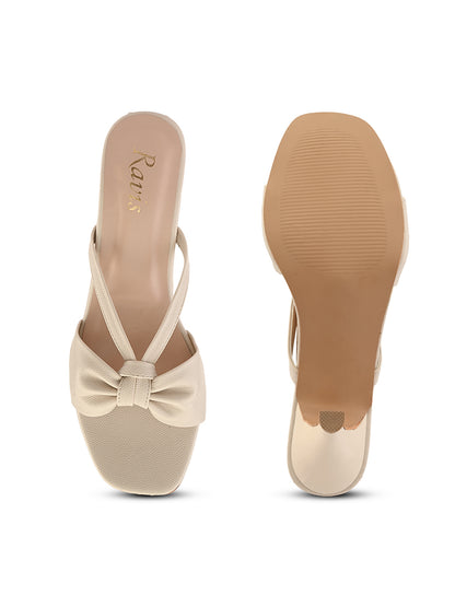 Cream Ravis Girls Mild Pencil Heel for women - product view 3