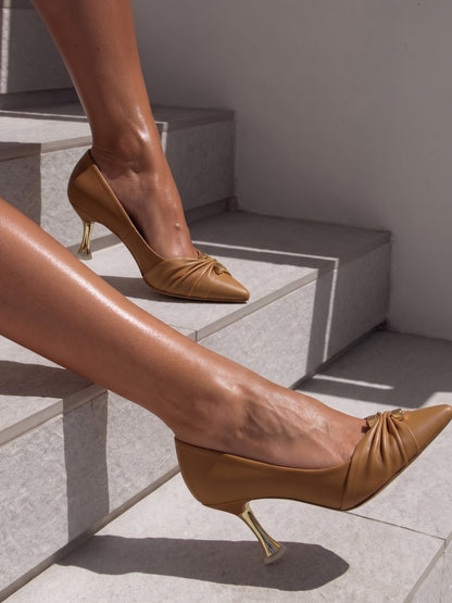 Brown | Twist Charm Heels