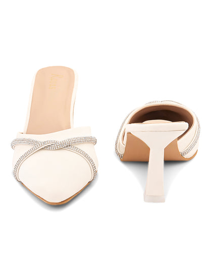 Ravis Ethnic Pointed Heels for Women – Traditional Party Wear Slip-Ons