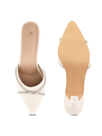 Ravis Ethnic Pointed Heels for Women – Traditional Party Wear Slip-Ons