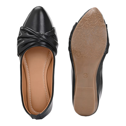 Ravis Knot Style Ballerina Flats – Daily Comfort Slip-On Shoes for Women