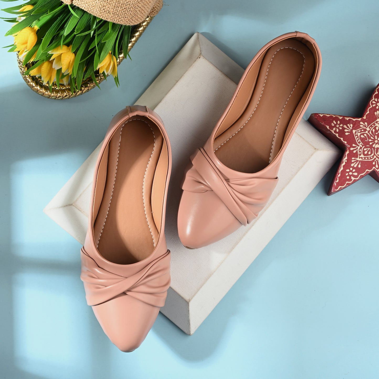 Ravis Knot Style Ballerina Flats – Daily Comfort Slip-On Shoes for Women