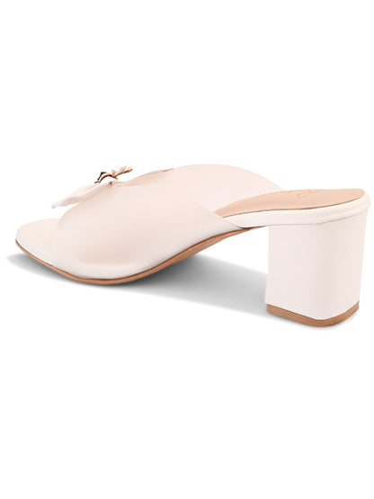 Ravis Transparent Bow Slip-On Heels ( Party & Office Wear)