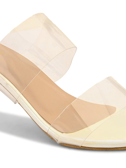 Ravis Transparent Block Heels for Women – Clear Strap | Party Wear Sandals