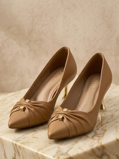 Brown | Twist Charm Heels