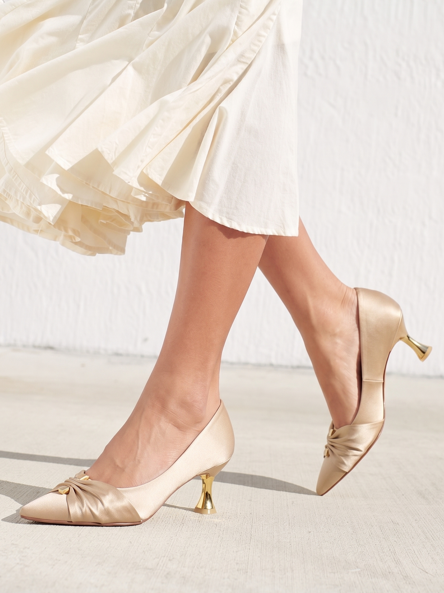 Beige | Twist Charm Heels