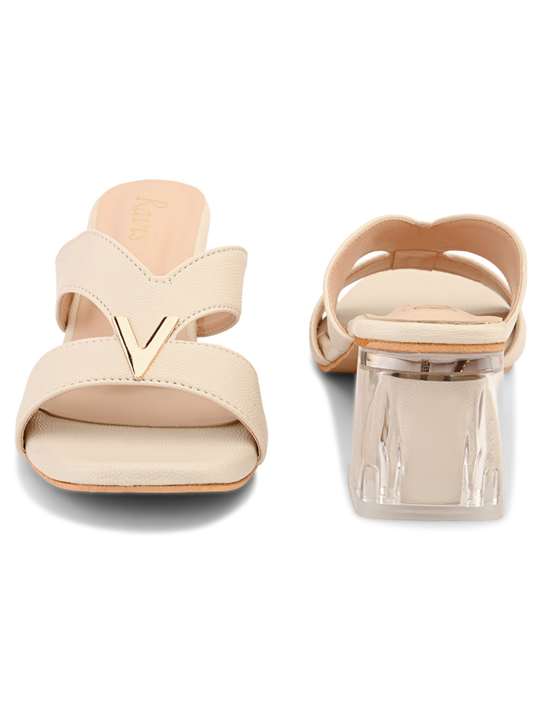 Ravis Partywear Girls V BUCKLE Transparent Heel