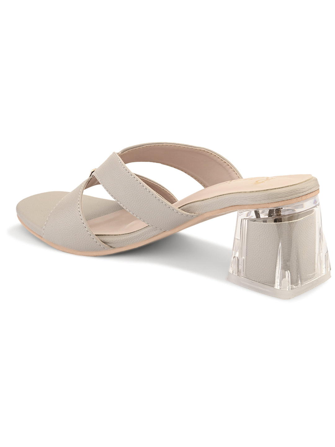 Ravis Partywear Girls V BUCKLE Transparent Heel