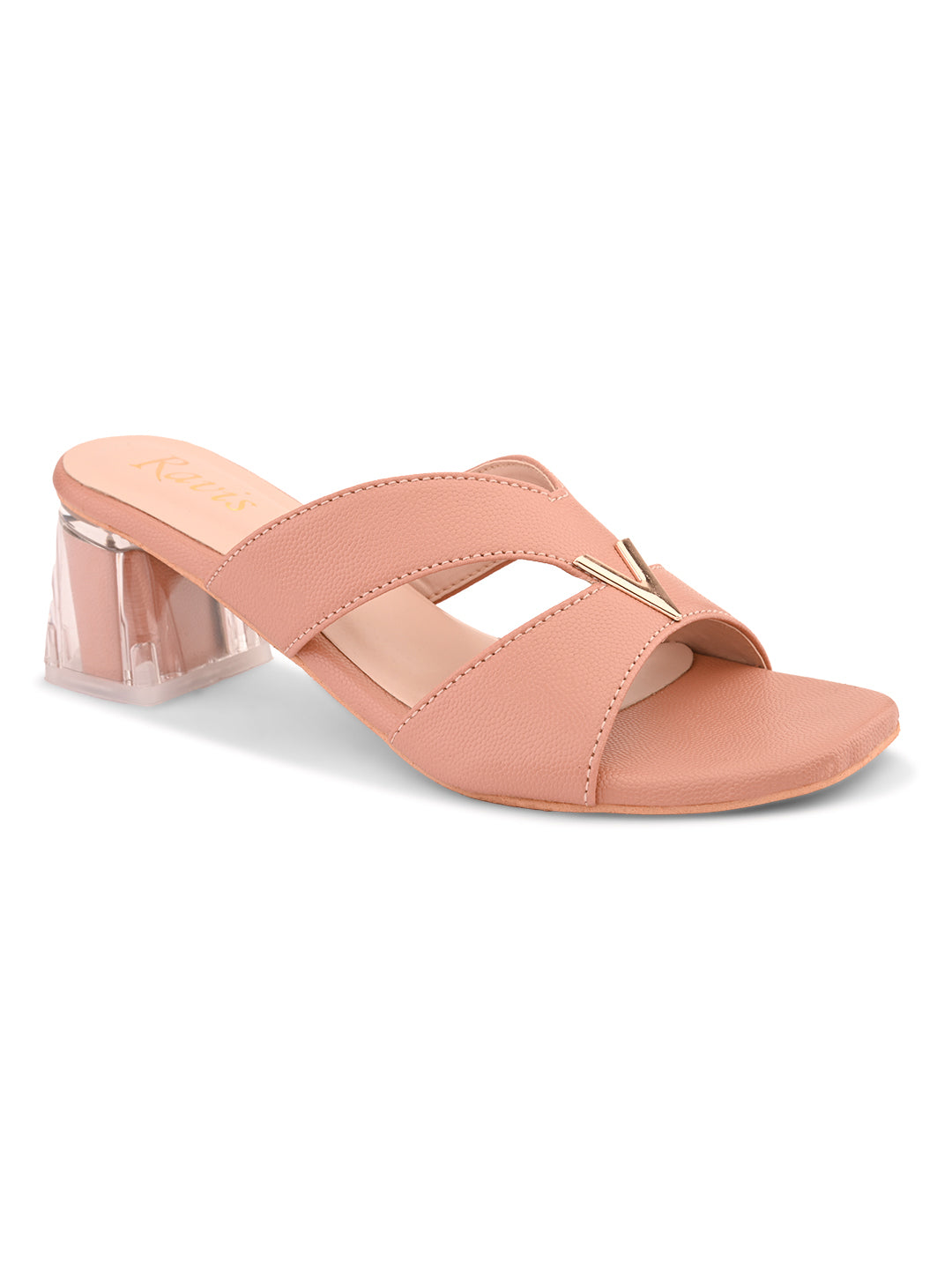 Ravis Partywear Girls V BUCKLE Transparent Heel