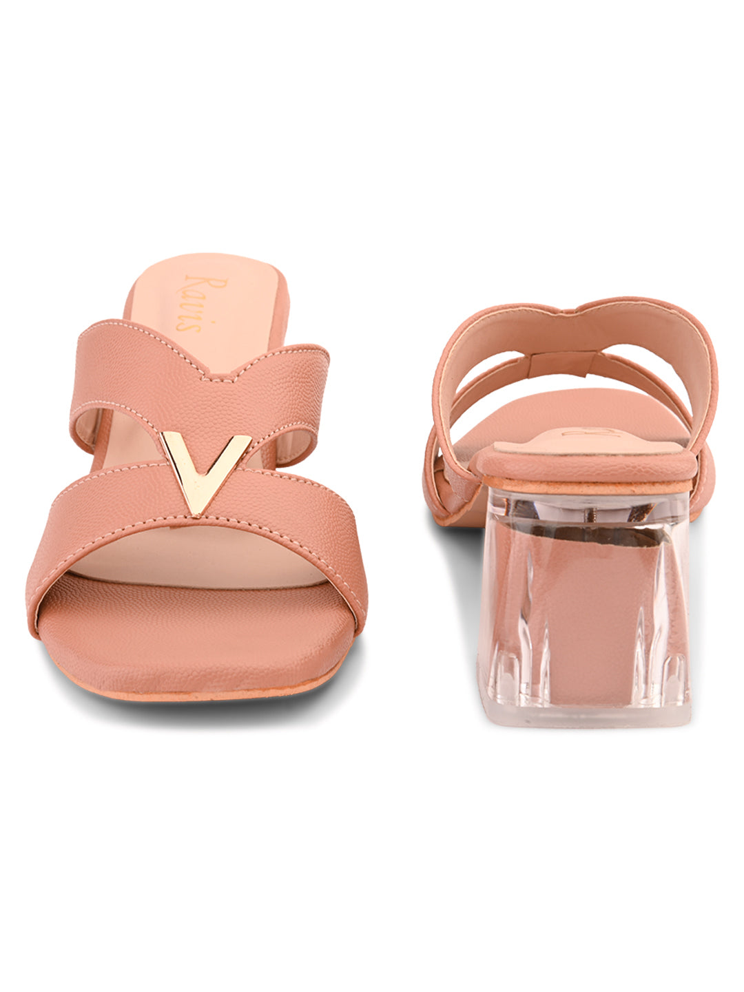 Ravis Partywear Girls V BUCKLE Transparent Heel