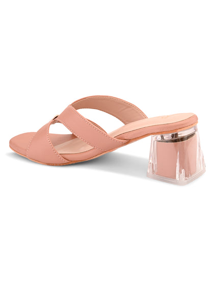 Ravis Partywear Girls V BUCKLE Transparent Heel